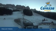 Archived image Webcam Welschnofen: View chair Lift King Laurin 07:00