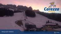 Archived image Webcam Welschnofen: View chair Lift King Laurin 07:00