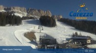 Archived image Webcam Welschnofen: View chair Lift King Laurin 14:00