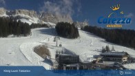 Archived image Webcam Welschnofen: View chair Lift King Laurin 14:00