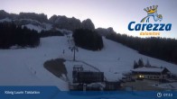 Archived image Webcam Welschnofen: View chair Lift King Laurin 06:00