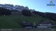 Archived image Webcam Welschnofen: View chair Lift King Laurin 06:00