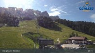 Archived image Webcam Welschnofen: View chair Lift King Laurin 08:00
