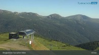 Archiv Foto Webcam Turracher Höhe: Blick Richtung Tal 07:00
