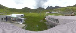 Archived image Webcam Samnaun: View from Alp Trida to Viderjoch 08:00
