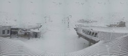 Archived image Webcam Samnaun: View from Alp Trida to Viderjoch 13:00