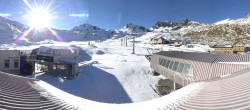 Archiv Foto Webcam Samnaun: Blick von der Alp Trida zum Viderjoch 13:00