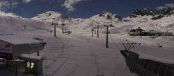 Archived image Webcam Samnaun: View from Alp Trida to Viderjoch 23:00
