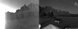 Archiv Foto Webcam Geislerspitzen - Blick von der Geisleralm 03:00