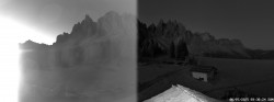 Archiv Foto Webcam Geislerspitzen - Blick von der Geisleralm 04:00