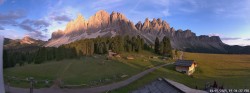 Archiv Foto Webcam Geislerspitzen - Blick von der Geisleralm 19:00