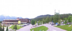 Archived image Webcam Ehrwald: Base Station Tiroler Zugspitzbahn 13:00