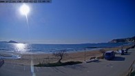 Archived image Webcam Corfu - Arillas Beach 13:00