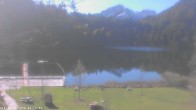 Archived image Webcam Oberstdorf: Freibergsee Sunbathing Area 09:00