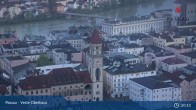 Archiv Foto Webcam Passau: Blick von der Veste Oberhaus auf Donau und Altstadt 00:00