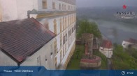Archiv Foto Webcam Passau: Blick von der Veste Oberhaus auf Donau und Altstadt 18:00