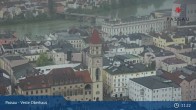 Archiv Foto Webcam Passau: Blick von der Veste Oberhaus auf Donau und Altstadt 10:00