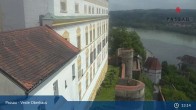 Archiv Foto Webcam Passau: Blick von der Veste Oberhaus auf Donau und Altstadt 19:00