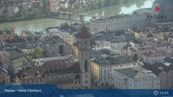 Archiv Foto Webcam Passau: Blick von der Veste Oberhaus auf Donau und Altstadt 23:00