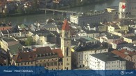Archiv Foto Webcam Passau: Blick von der Veste Oberhaus auf Donau und Altstadt 07:00