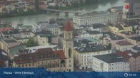 Archiv Foto Webcam Passau: Blick von der Veste Oberhaus auf Donau und Altstadt 06:00