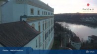 Archiv Foto Webcam Passau: Blick von der Veste Oberhaus auf Donau und Altstadt 06:00