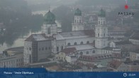 Archiv Foto Webcam Passau: Blick von der Veste Oberhaus auf Donau und Altstadt 10:00