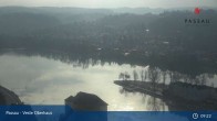 Archiv Foto Webcam Passau: Blick von der Veste Oberhaus auf Donau und Altstadt 08:00