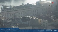 Archiv Foto Webcam Passau: Blick von der Veste Oberhaus auf Donau und Altstadt 14:00