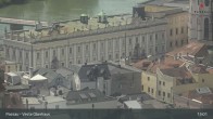 Archiv Foto Webcam Passau: Blick von der Veste Oberhaus auf Donau und Altstadt 12:00