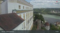 Archiv Foto Webcam Passau: Blick von der Veste Oberhaus auf Donau und Altstadt 14:00