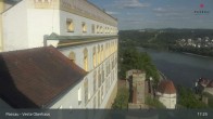 Archiv Foto Webcam Passau: Blick von der Veste Oberhaus auf Donau und Altstadt 16:00