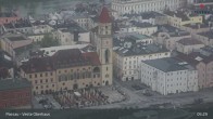 Archiv Foto Webcam Passau: Blick von der Veste Oberhaus auf Donau und Altstadt 04:00