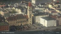 Archiv Foto Webcam Passau: Blick von der Veste Oberhaus auf Donau und Altstadt 07:00