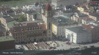 Archiv Foto Webcam Passau: Blick von der Veste Oberhaus auf Donau und Altstadt 10:00