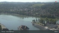 Archiv Foto Webcam Passau: Blick von der Veste Oberhaus auf Donau und Altstadt 08:00
