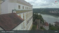 Archiv Foto Webcam Passau: Blick von der Veste Oberhaus auf Donau und Altstadt 12:00
