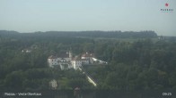 Archiv Foto Webcam Passau: Blick von der Veste Oberhaus auf Donau und Altstadt 08:00