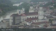 Archiv Foto Webcam Passau: Blick von der Veste Oberhaus auf Donau und Altstadt 10:00