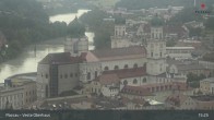 Archiv Foto Webcam Passau: Blick von der Veste Oberhaus auf Donau und Altstadt 14:00