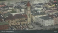 Archiv Foto Webcam Passau: Blick von der Veste Oberhaus auf Donau und Altstadt 16:00