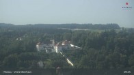 Archiv Foto Webcam Passau: Blick von der Veste Oberhaus auf Donau und Altstadt 08:00