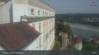 Archiv Foto Webcam Passau: Blick von der Veste Oberhaus auf Donau und Altstadt 14:00