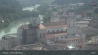Archiv Foto Webcam Passau: Blick von der Veste Oberhaus auf Donau und Altstadt 15:00