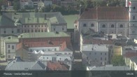 Archiv Foto Webcam Passau: Blick von der Veste Oberhaus auf Donau und Altstadt 08:00