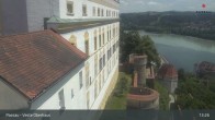 Archiv Foto Webcam Passau: Blick von der Veste Oberhaus auf Donau und Altstadt 12:00