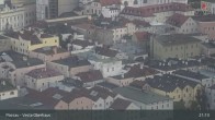 Archiv Foto Webcam Passau: Blick von der Veste Oberhaus auf Donau und Altstadt 01:00