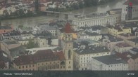 Archiv Foto Webcam Passau: Blick von der Veste Oberhaus auf Donau und Altstadt 06:00