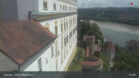 Archiv Foto Webcam Passau: Blick von der Veste Oberhaus auf Donau und Altstadt 12:00