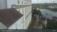 Archiv Foto Webcam Passau: Blick von der Veste Oberhaus auf Donau und Altstadt 14:00
